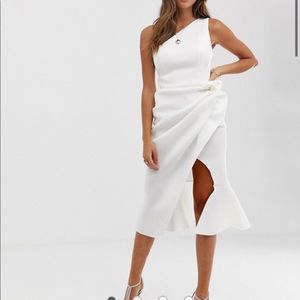 ASOS White Midi Dress